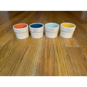 Rae Dunn Ice Cream Topper Bowls (4) Blue, Yellow, Green &‎ Orange by: Magenta